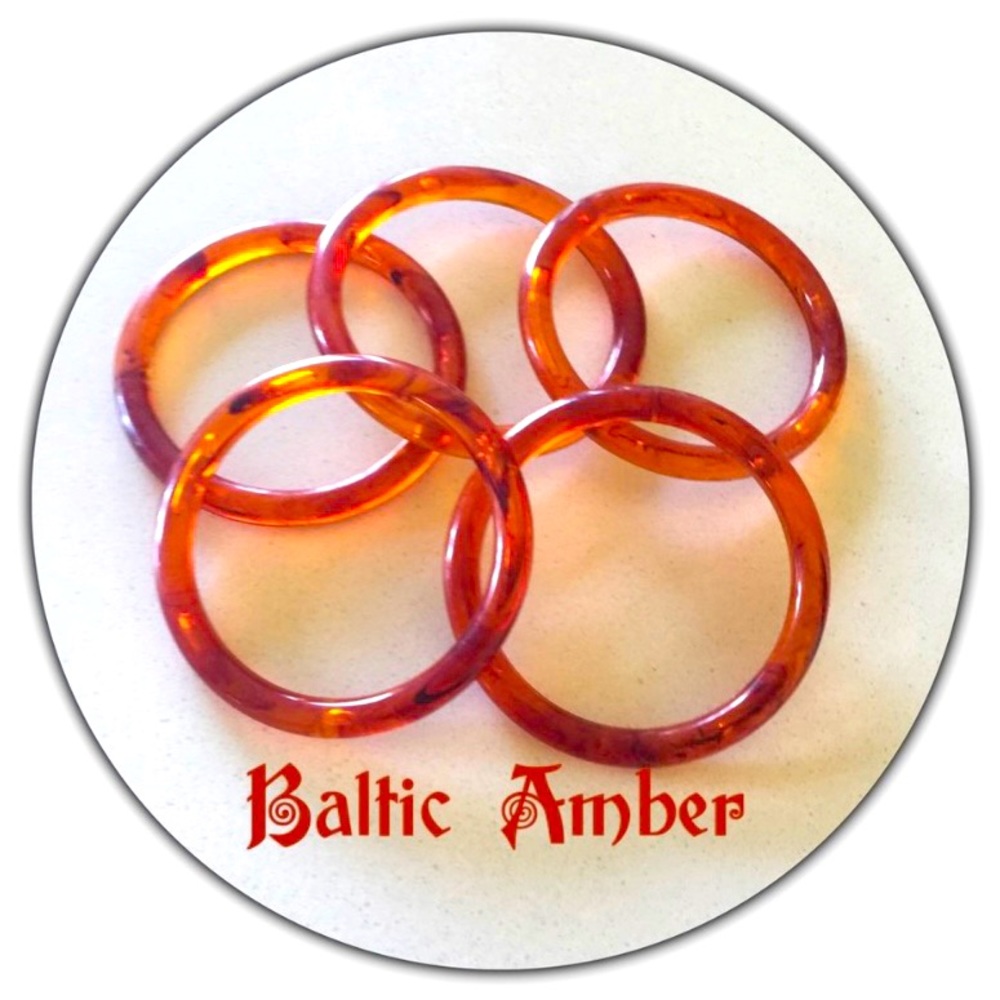 Baltic Amber bangles (5) authentic .. price firm